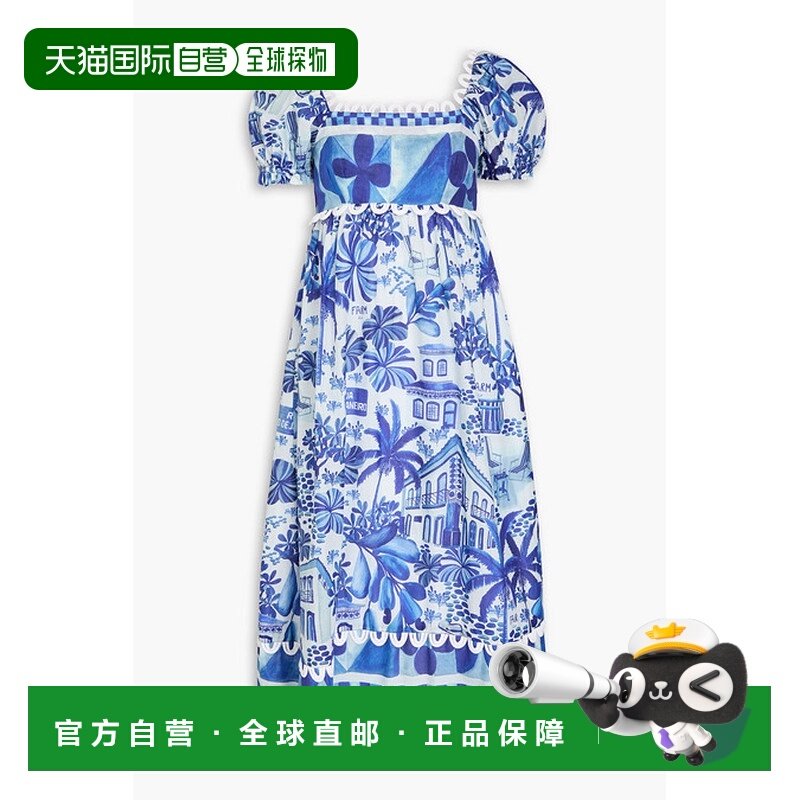 1h可退 潮奢 FARM RIO 女士 印花棉纱中长连衣裙 306239SWEETRIOO,女装/女士精品,连衣裙,淘宝优惠券,粉丝福利购,淘宝优惠卷