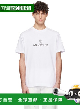1h可退 潮奢 Moncler 盟可睐 男士 白色 Logo Cotton T 恤 K10918