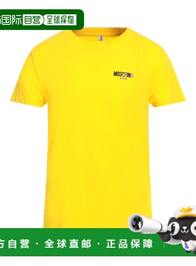 1h可退 潮奢 Moschino 莫斯奇诺 男士 T恤 yellow黄色 舒适时尚
