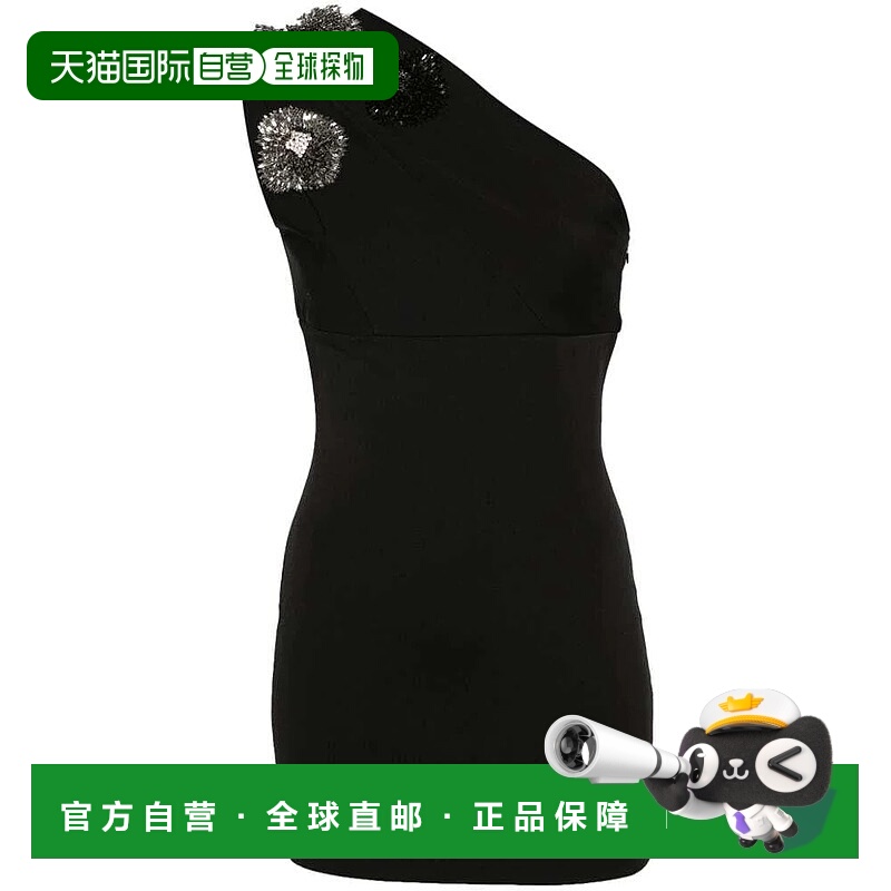 1h可退 BALMAIN 女士半身裙 CF0R560533JI0PA SS2024 黑色 单肩连