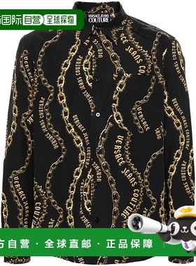 1h可退 潮奢 versace 范思哲 男士 黑色棉质衬衫 77GAL2R1NS485G8