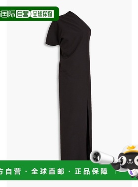 1h可退 潮奢 RHEA COSTA 女士 单肩绉纱礼服 24104DBLACK