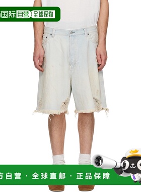 1h可退 潮奢 Acne Studios 艾克妮 男士 蓝色 Loose Fit 牛仔短裤