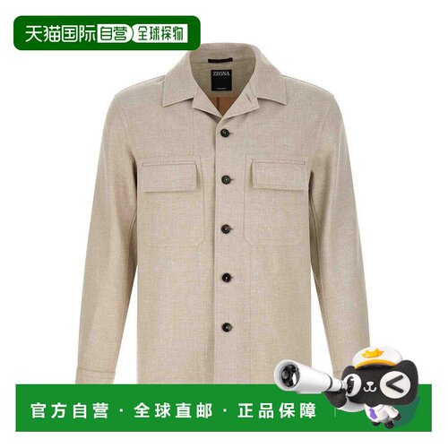 ZEGNA 男士衬衫 UHV22A3SOT6B262 SS2026 灰色 'Crossover' overs