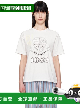 1h可退 潮奢 Bode 女士 白色 Crest 双面 T 恤 MRS25CS059