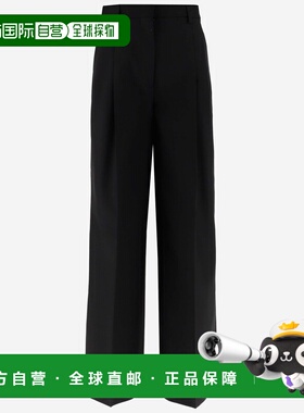 BURBERRY 女士休闲裤 8063085BLACK SS2023 黑色阔腿裤