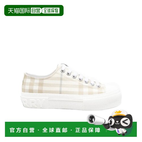 BURBERRY 女士运动鞋 81273731 AW2026 白色 Jack 大格纹低帮运动