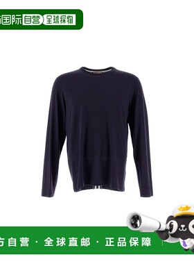 HERNO 男士T恤 JG00037UR520689200 AW2025 蓝色 Wool jersey T-s