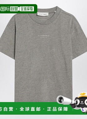 1h可退 潮奢 essentials fear of god 女士 灰色棉混纺T恤 125SP2