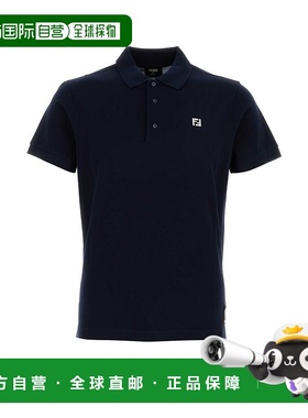 FENDI 男士T恤 FY0985AUA5F0QB0 SS2025 蓝色 Piquet Polo
