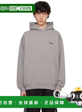 1h可退 潮奢 Dime 男士 灰色 Classic Small Logo 连帽衫 DIMEFA