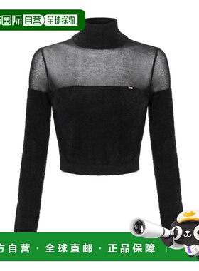 1h可退 潮奢 Elisabetta Franchi 女士 宝石徽标高领上衣 MK54T57