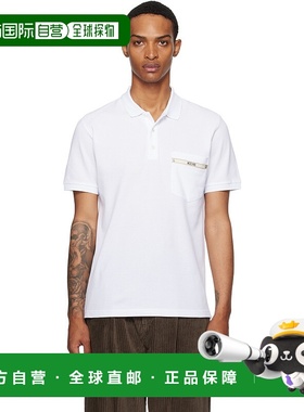 1h可退 潮奢 Moschino 莫斯奇诺 男士 白色 Tape Polo 衫 252ZZ16
