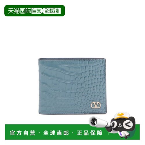 VALENTINO 男士钱包 YP0V08YNTR3Y SS2025 蓝色 对折钱包