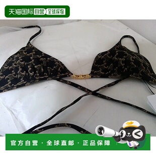 黑色 CELINE 2X16F939T17BR 系带比基尼 女士泳装