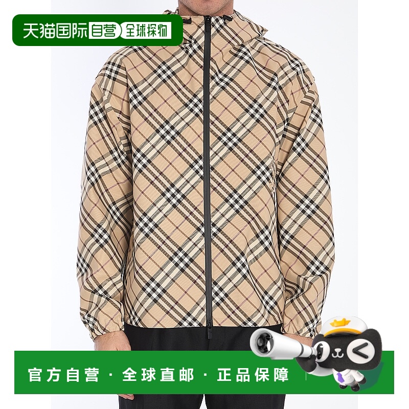 1h可退 BURBERRY 男士夹克 8101493A5686 SS2025 浅棕色 Check tw