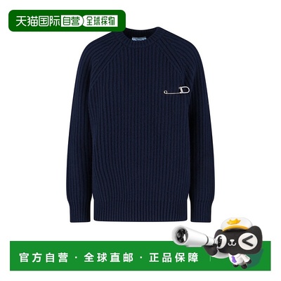 1h可退 PRADA 女士针织衫 P24S2PSOOO17EF0008 AW2025 蓝色普拉达