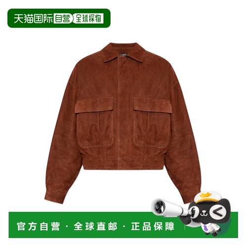 BALMAIN 男士夹克 GH0TE166LB128GM SS2026 棕色 Suede jacket