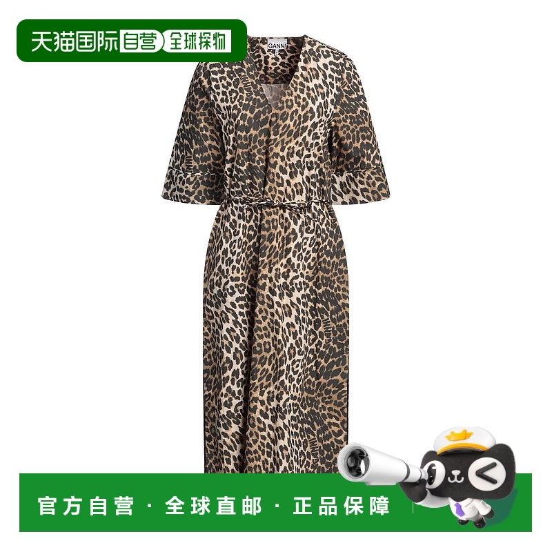 1h可退 潮奢 GANNI 甘尼 女士 中长连衣裙 beige米色 舒适时尚
