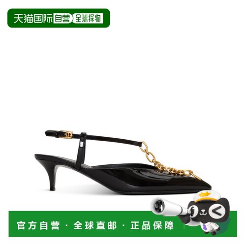 BALMAIN 女士高跟鞋 HN1UA277LPAT0PA CO 黑色 链条露跟鞋单鞋