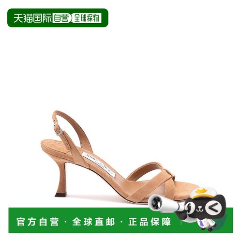 JIMMY CHOO 女士凉鞋 ELSY70SUETOFFEE SS2026 棕色高跟细高跟
