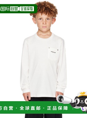 1h可退 潮奢 Moncler 盟可睐 女童 白色 Logo Long Sleeve Cotton