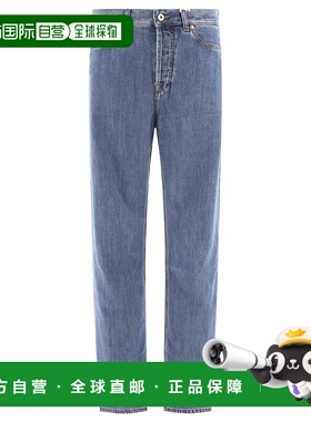 VALENTINO 男士牛仔裤  5V3DE03SAA3558 AW2024蓝色直筒裤