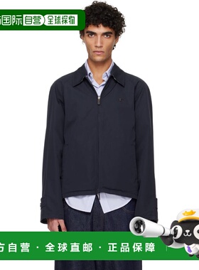 1h可退 潮奢 Burberry 巴宝莉 男士 海军蓝 Hodson Check 双面夹