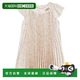 女童 versace Medusa 褶裥斜纹布连衣裙 1h可退 Barocco 潮奢