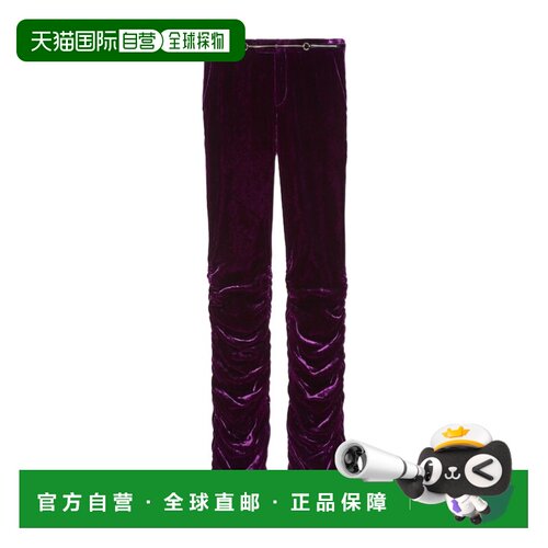GUCCI 女士休闲裤 761072Z8BMQ5976 AW2023 紫色 VELVET PANTS