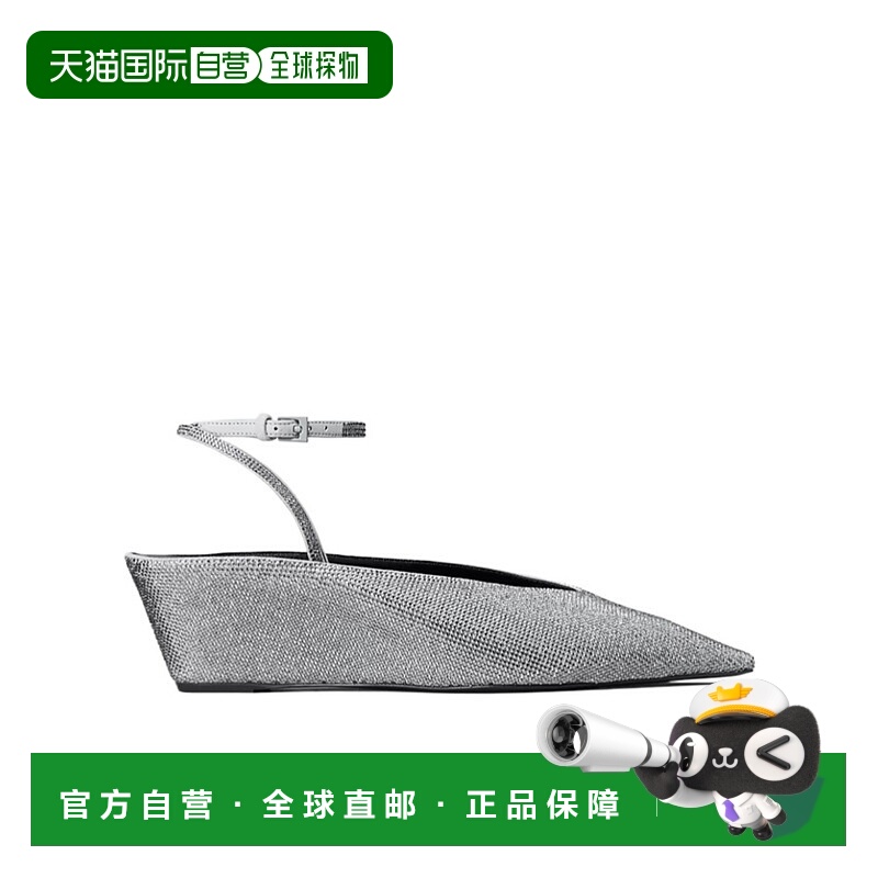 1h可退 TORY BURCH 女士高跟鞋 174683001 SS2026 银色 踝带坡跟