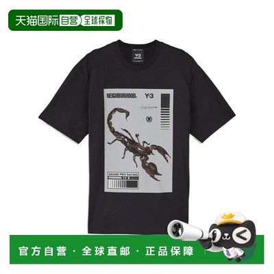 Y-3 男士T恤 KC8823 AW2025 黑色 NBHD GFX TEE 圆领T恤短袖