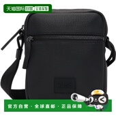 黑色徽标贴饰斜挎包 1h可退 50535669 雨果 男士 潮奢 boss