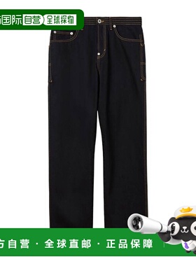 KENZO 男士休闲裤 FF55DP4206C1BM SS2025 黑色 腰带环牛仔长裤