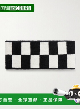 1h可退 潮奢 Guest in Residence 女士 格纹羊绒头带 A27719CMBLA