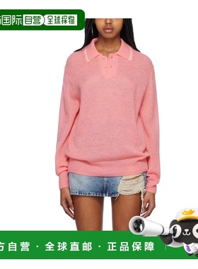 WE11DONE 女士衬衫 WDKT123665UPK SS2023 粉红色 徽标Polo衫