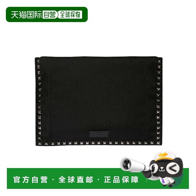 VALENTINO 男士卡包 UY2B0998QKJN01 SS2021 黑色 黑色徽标钱包