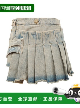 BALMAIN 女士半身裙 AF1LB076DD056AP SS2023 花色 VINATGE DENIM