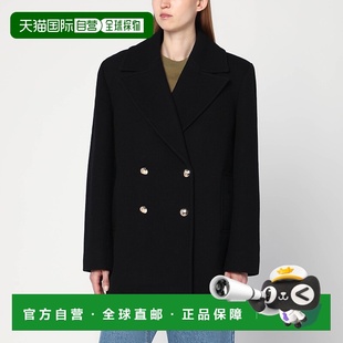 BING ANINE 女士 Glenn A0110453WOB 1h可退 黑色双排扣大衣 潮奢