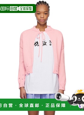 1h可退 潮奢 Marni 玛尼 女士 粉色 Worn Ribs 针织衫 GCMD0579A0