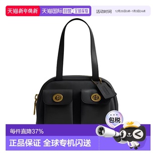 Turnlock 金属五金件设计牛皮 单肩包 女 COACH蔲驰 小号 Twin