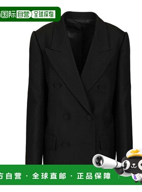 1h可退 潮奢 Acne Studios 艾克妮 女士 黑色双排扣西装外套 AH03