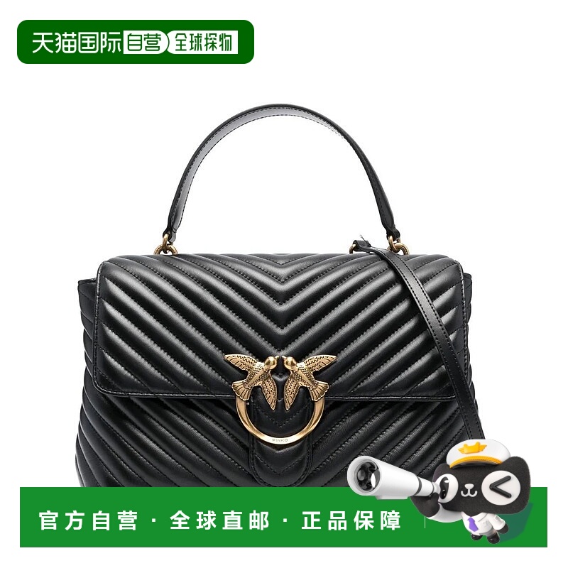 1h可退 PINKO 女士单肩包 100042A0GKZ99QNEROANTIQUEGOLD