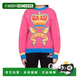 MOSCHINO 粉红色长袖 女士针织毛衣 SS2024 09170505A1217 1h可退