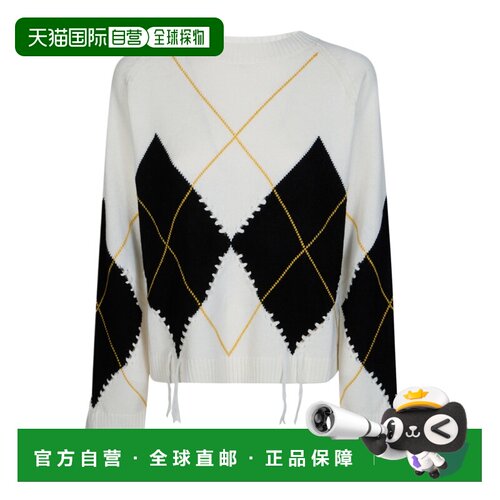 PINKO 女士针织衫 107377A3JEDZ0 AW2026 白色 BERNA PULL ARGYLE