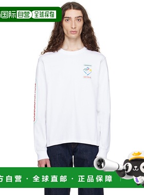 1h可退 潮奢 Casablanca 男士 白色 Fuji Dream 长袖 T 恤 MPF25J