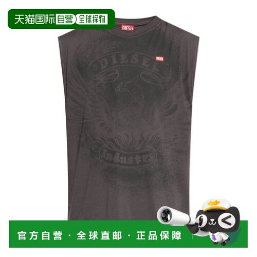DIESEL 男士背心 A226720AGCU93R AW2026 黑色 圆领背心