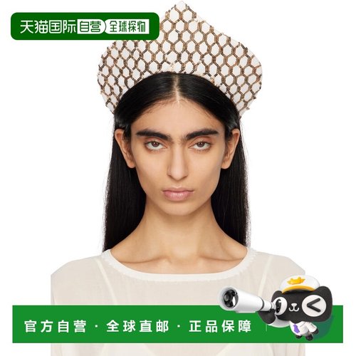 潮奢 Tom Ford 汤姆 福特 女士 灰白色 & 金色 Pinnacle Crown 发