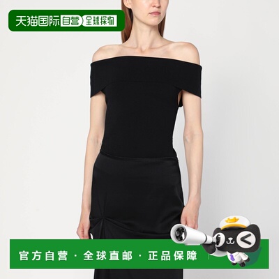 1h可退 潮奢 ANINE BING 女士 黑色粘胶纤维混纺上衣 A0911203VI