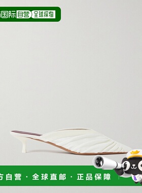 潮奢 NEOUS 女士 Maia cady 天鹅绒饰边褶边凉拖 00434CD1拖鞋